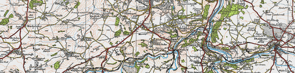Old map of South Stoke in 1919