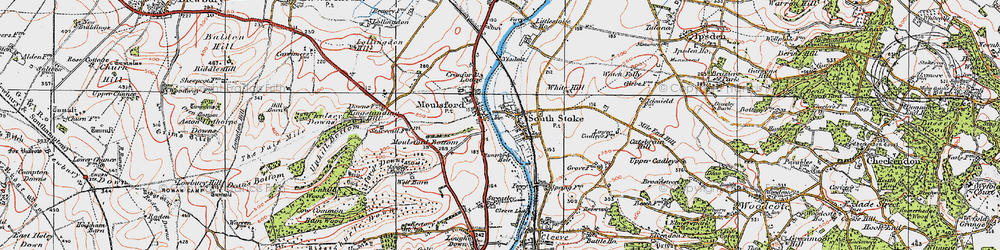 Old map of White Hill in 1919