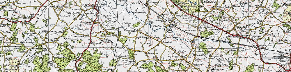 Old map of South Stour in 1921