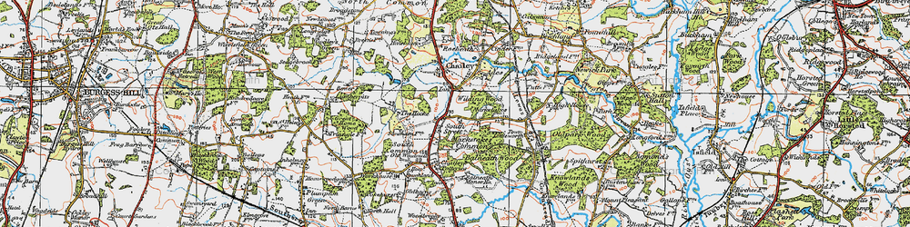 Old map of Wilding Wood in 1920