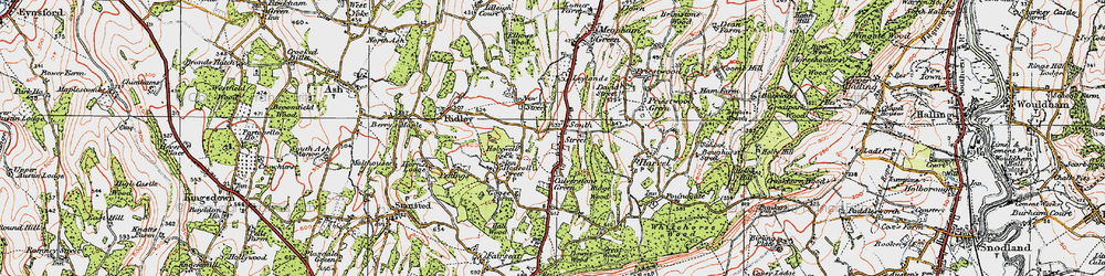 Old map of South Street in 1920