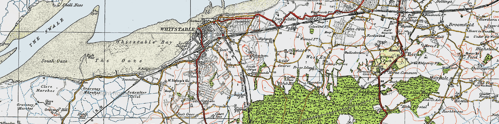 Old map of South Street in 1920