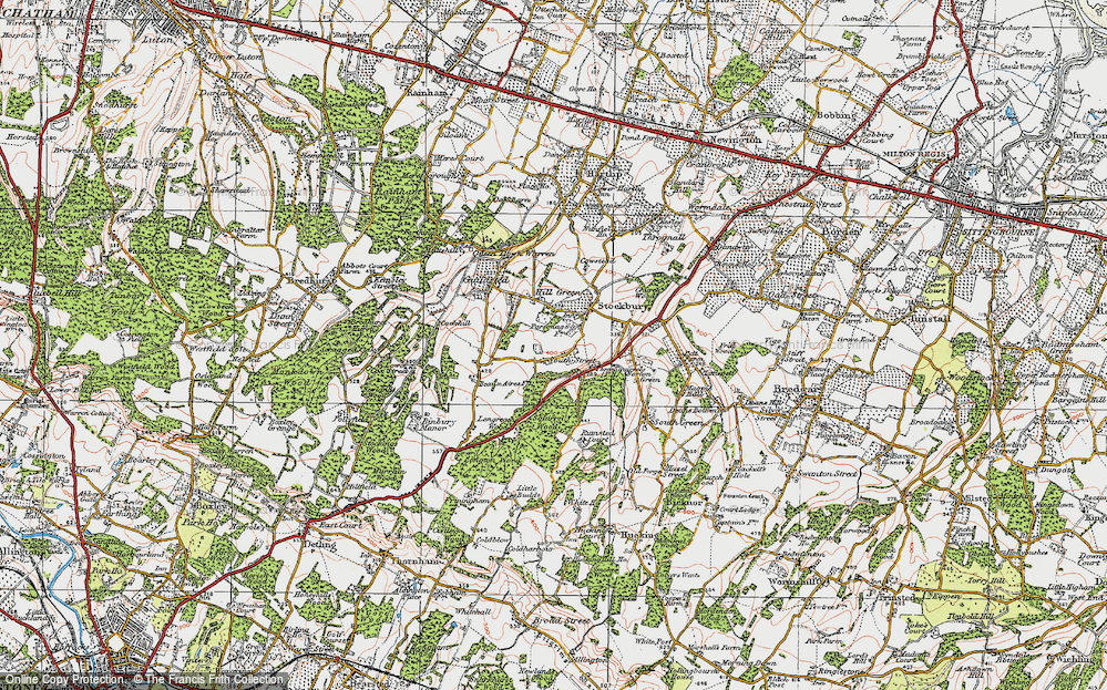 Old Map of South Street, 1921 in 1921