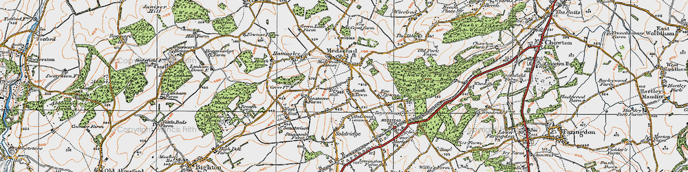 Old map of South Town in 1919