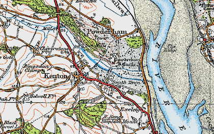 Old map of South Town in 1919