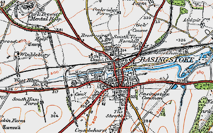 Old map of South View in 1919