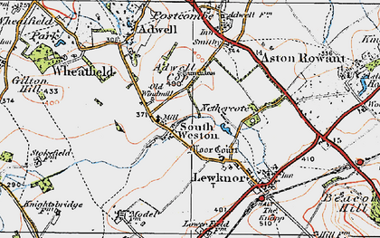 Old map of South Weston in 1919