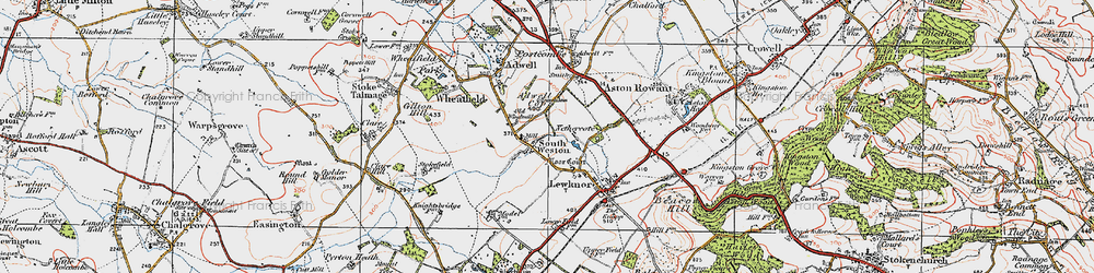 Old map of South Weston in 1919