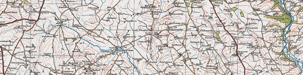 Old map of South Wheatley in 1919