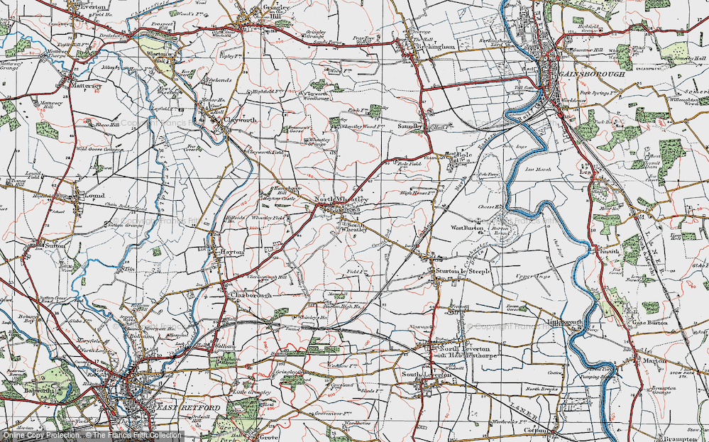 Old Map of South Wheatley, 1923 in 1923