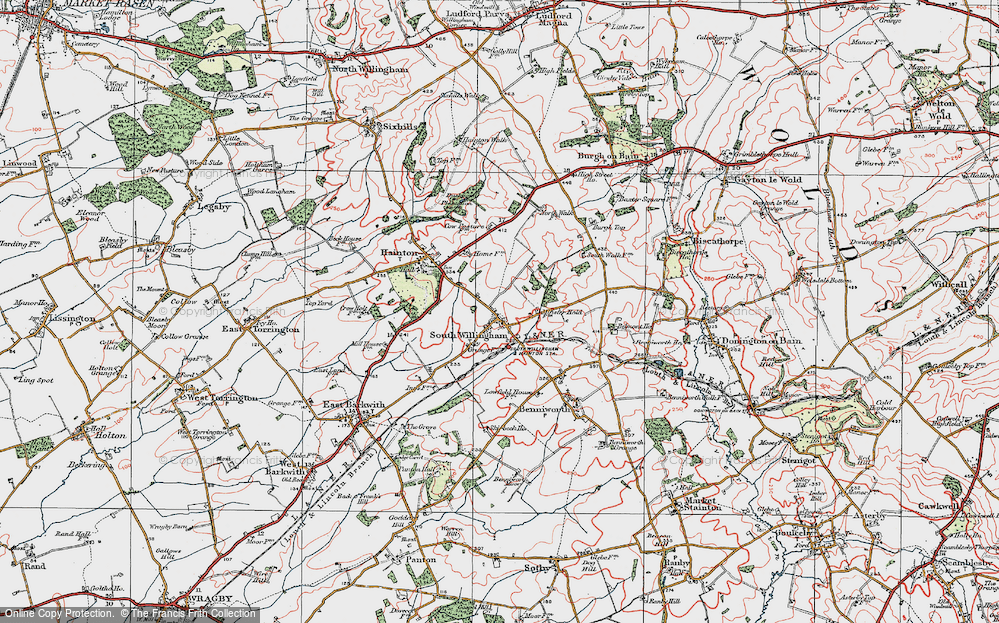 Old Map of South Willingham, 1923 in 1923