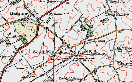 Old map of South Willingham in 1923