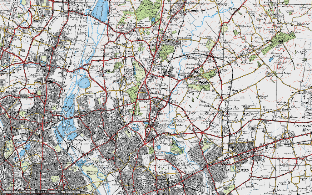 Old Map of South Woodford, 1920 in 1920