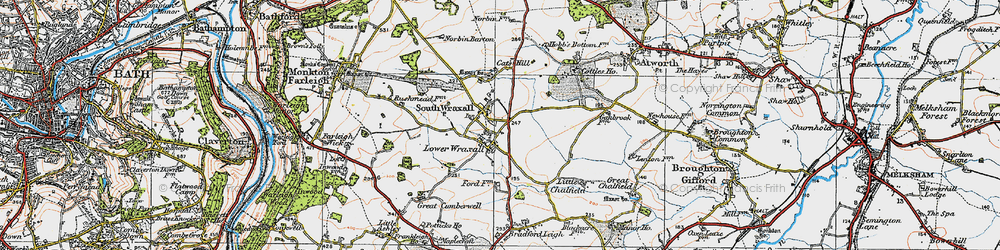 Old map of South Wraxall in 1919