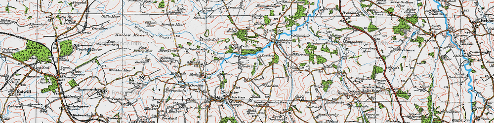 Old map of Lewmoor in 1919