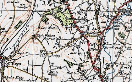 Old map of Southam in 1925