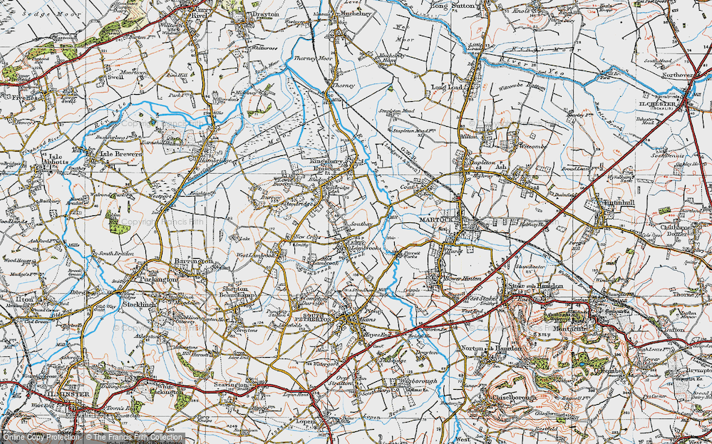 Old Map of Southay, 1919 in 1919