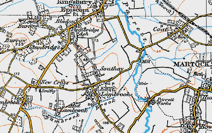 Old map of Southay in 1919