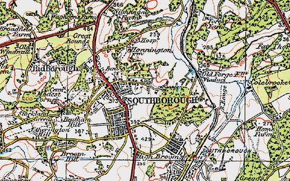 Old map of Southborough in 1920