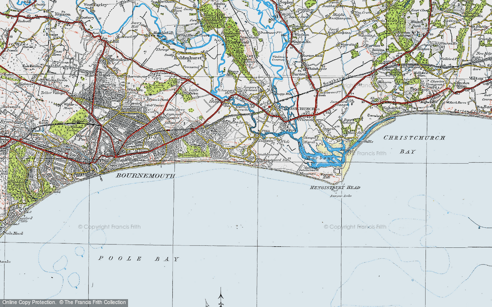 Old Map of Southbourne, 1919 in 1919