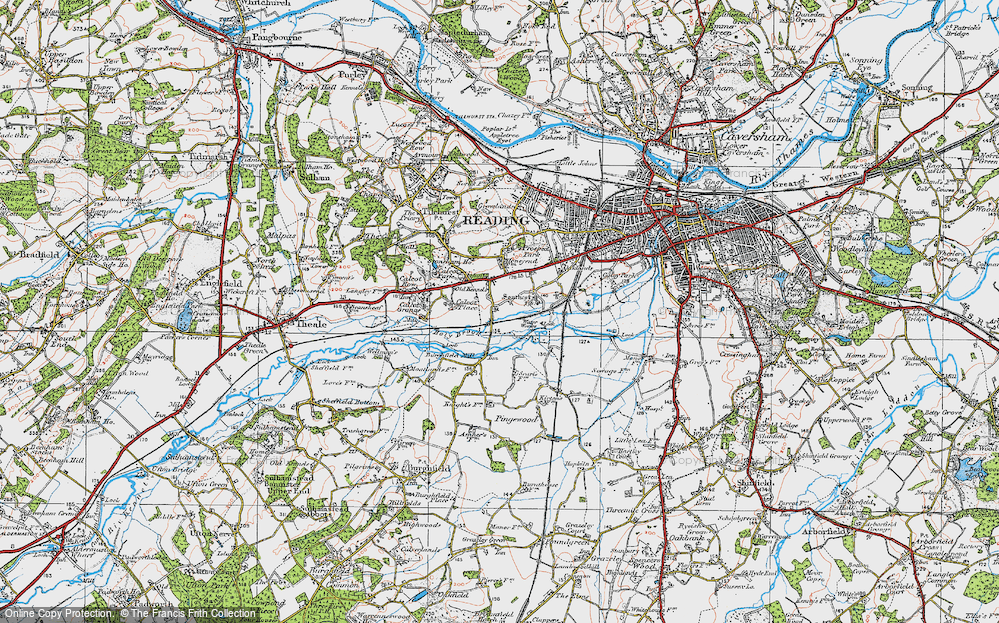 Old Map of Southcote, 1919 in 1919