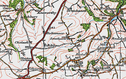 Old map of Southcott in 1919