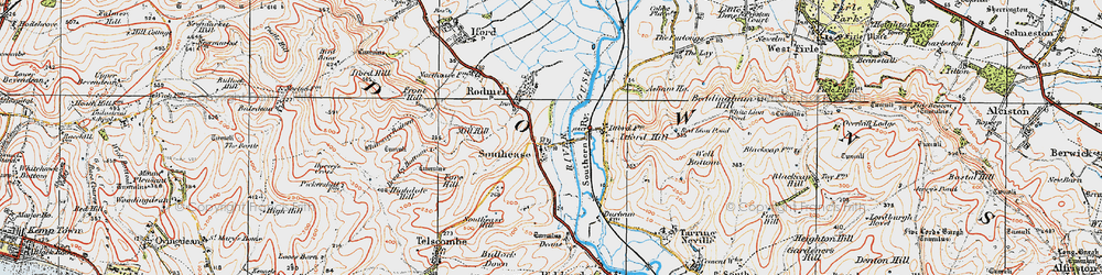 Old map of Southease in 1920