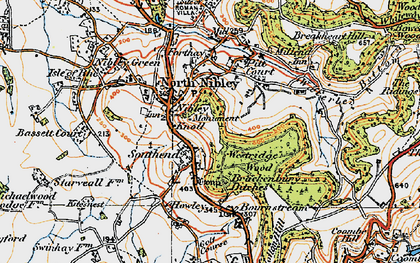Old map of Westridge Wood in 1919
