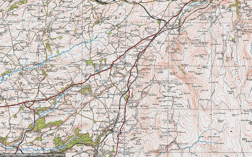 Old Map of Southerly, 1919 in 1919