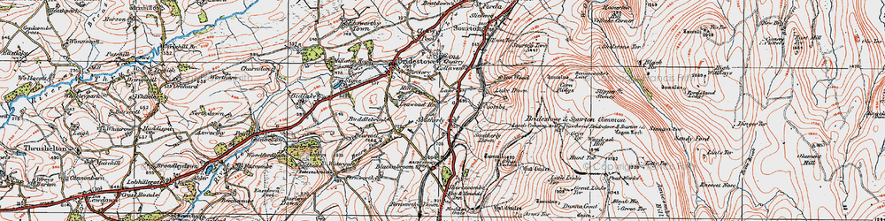 Old map of Southerly in 1919