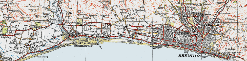 Old map of Southern Cross in 1920
