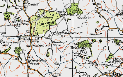 Old map of Broadfield Hall in 1919