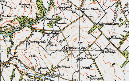 Old map of Southernby in 1925