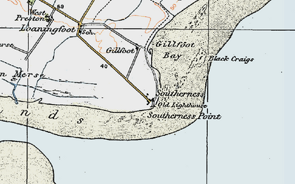 Old map of Southerness in 1925