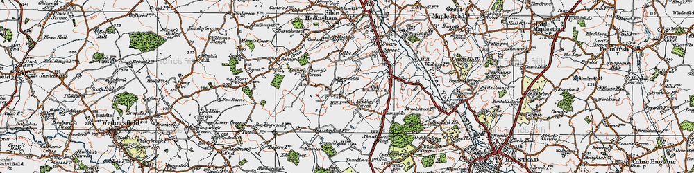Old map of Southey Green in 1921