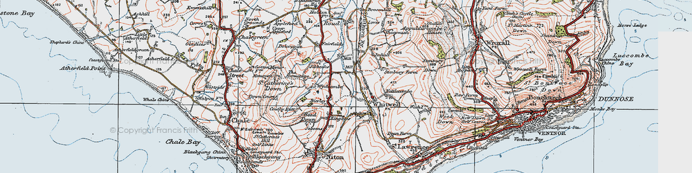 Old map of Southford in 1919