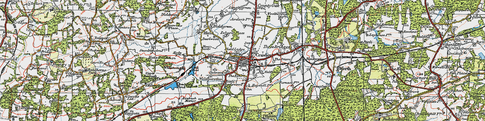 Old map of Southgate in 1920