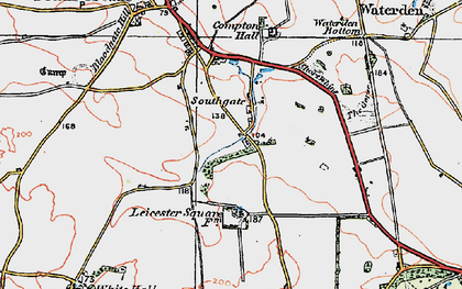 Old map of Southgate in 1921