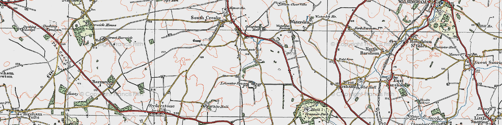 Old map of Southgate in 1921