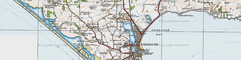 Old map of Southill in 1919