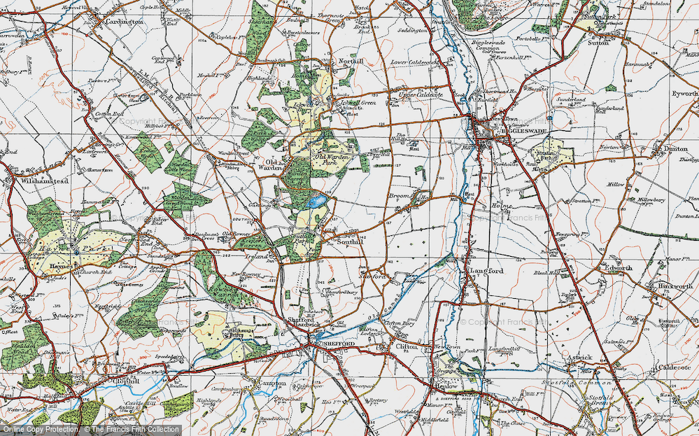 Old Map of Southill, 1919 in 1919