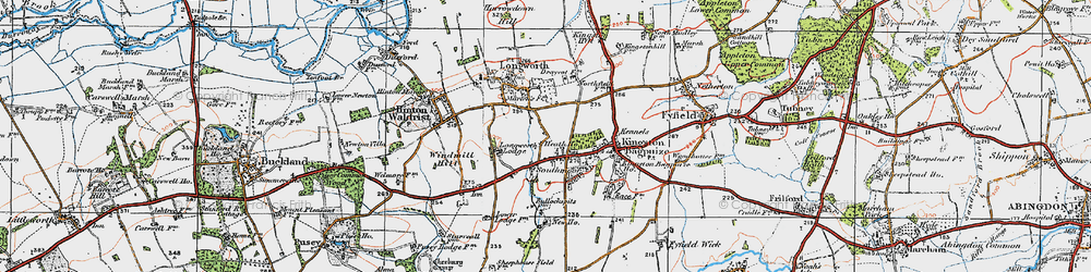 Old map of Southmoor in 1919