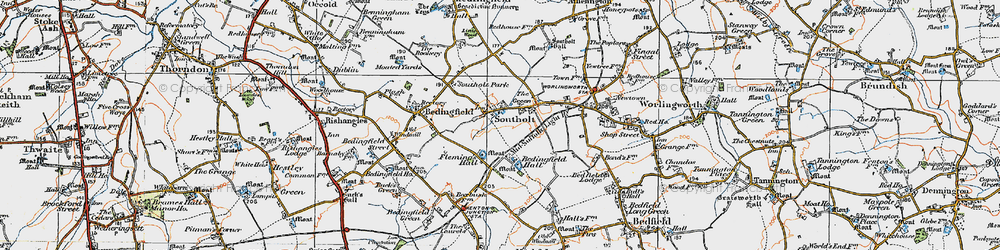 Old map of Southolt in 1921