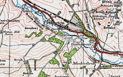 Old map of Southover in 1919