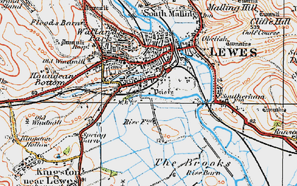Old map of Brooks, The in 1920