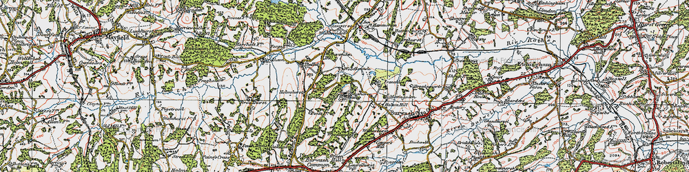 Old map of Southover in 1920