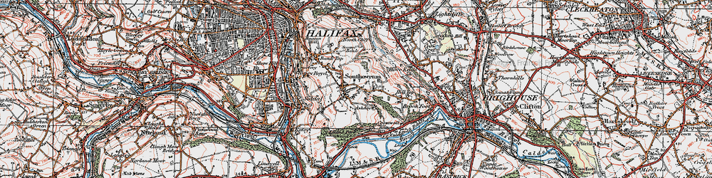 Old map of Ashday Hall in 1925