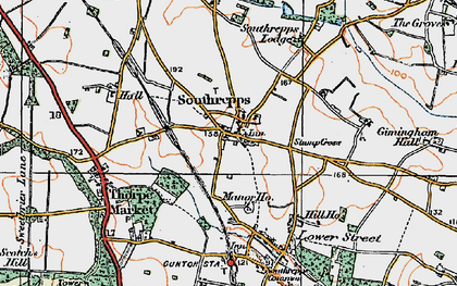 Old map of Southrepps in 1922