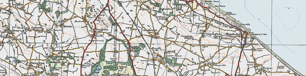 Old map of Southrepps in 1922