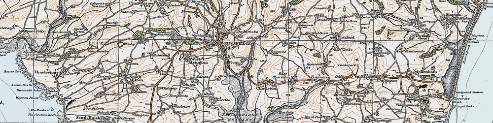 Old map of Bearscombe in 1919